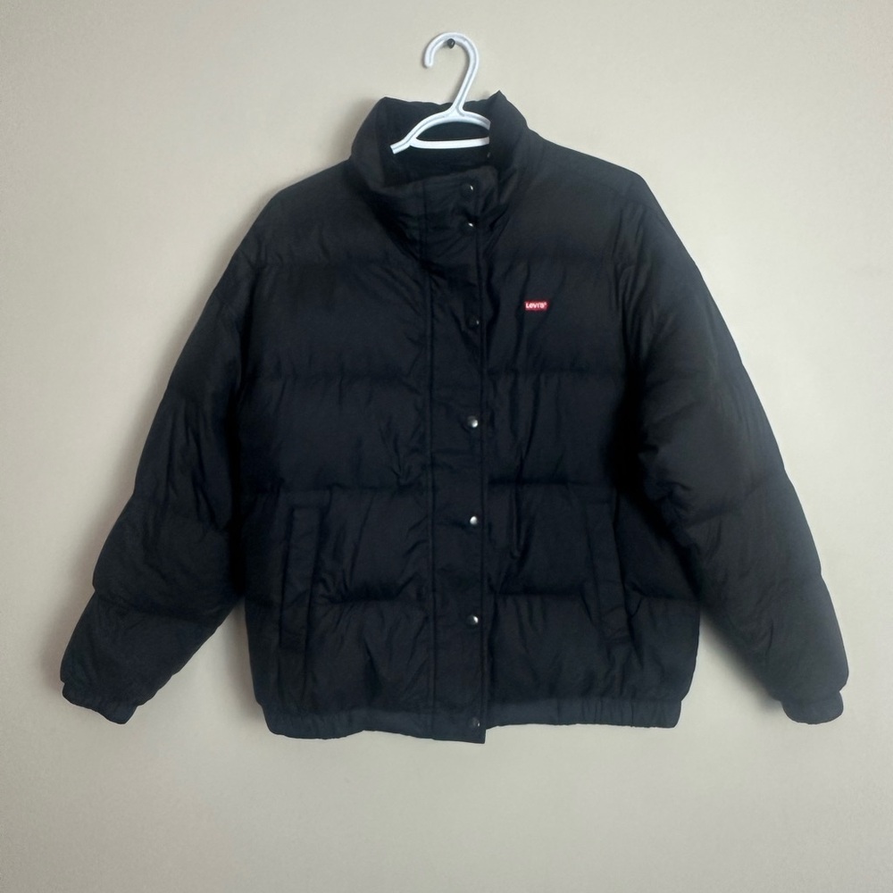 Levi's Size M Charcoal Jacket with Red Logo - Picture 2 of 9
